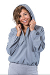 SilkY-SKIN HalfZip Cropped HOODIE